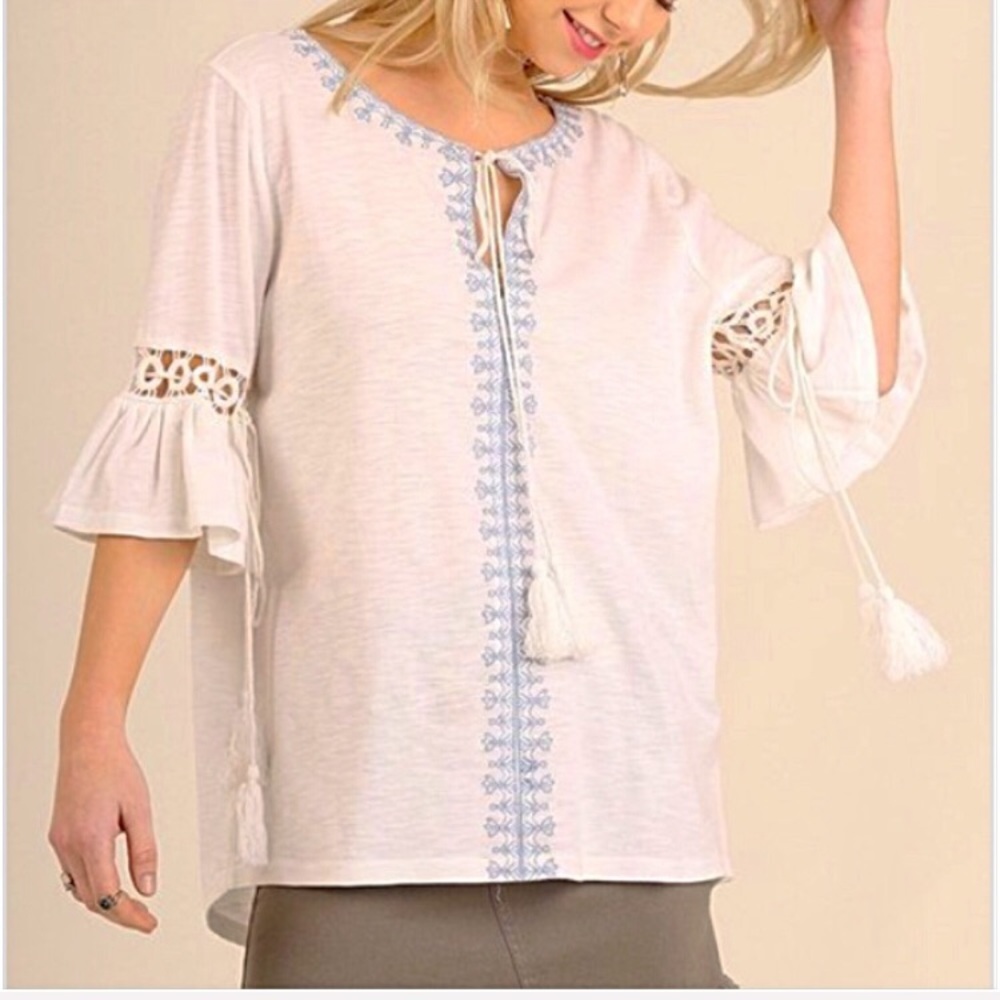 Festival Bohemian Tassel Tunic Top S/M - Picture 4 of 8